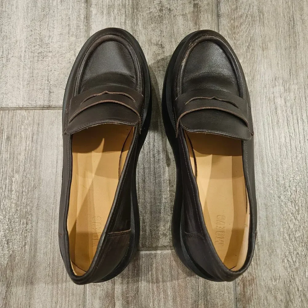 Maeve by Anthropologie Loafers Womens‎ Size 41 US 10.5 Platform Lugged Brown